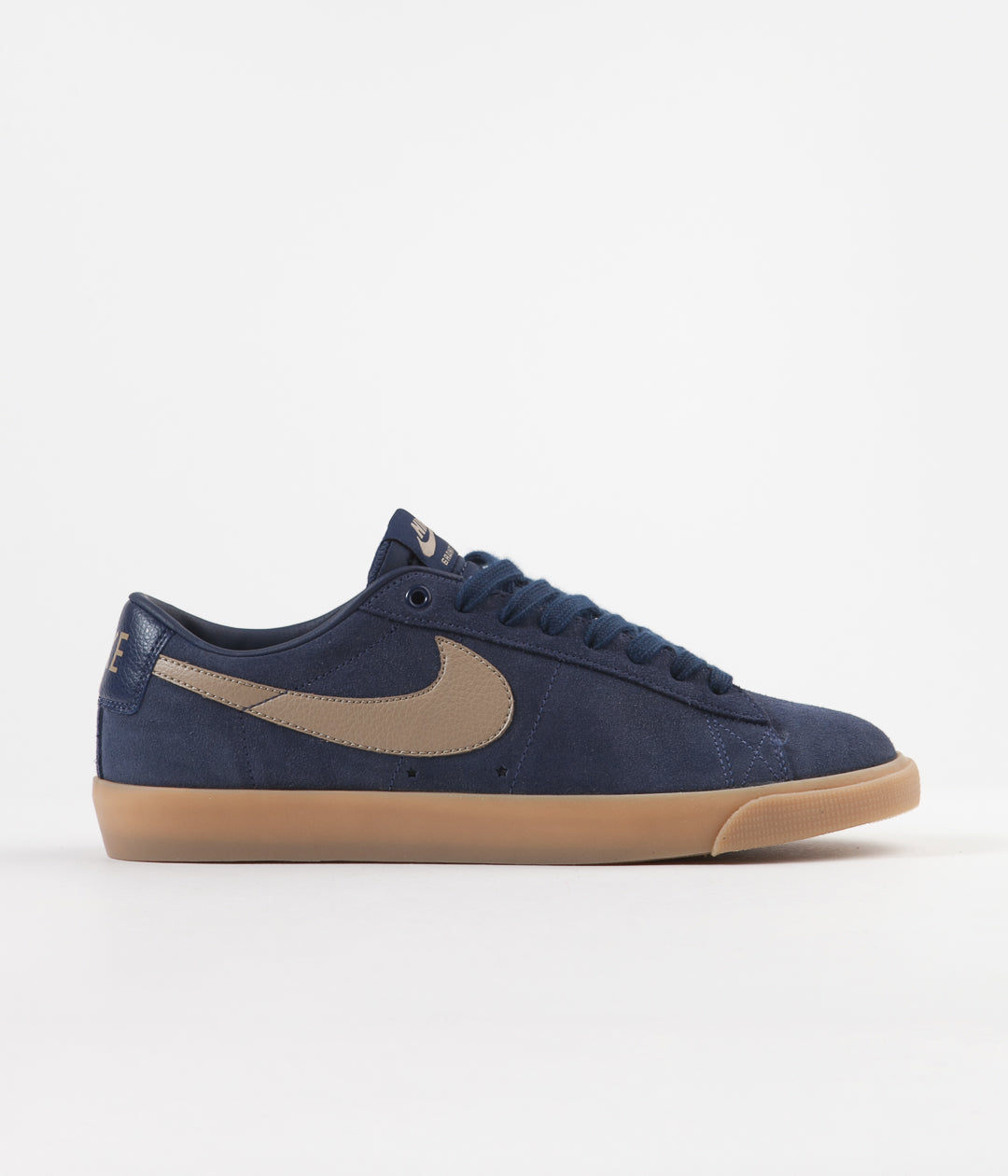 nike sb blazer low gt shoes midnight navy khaki