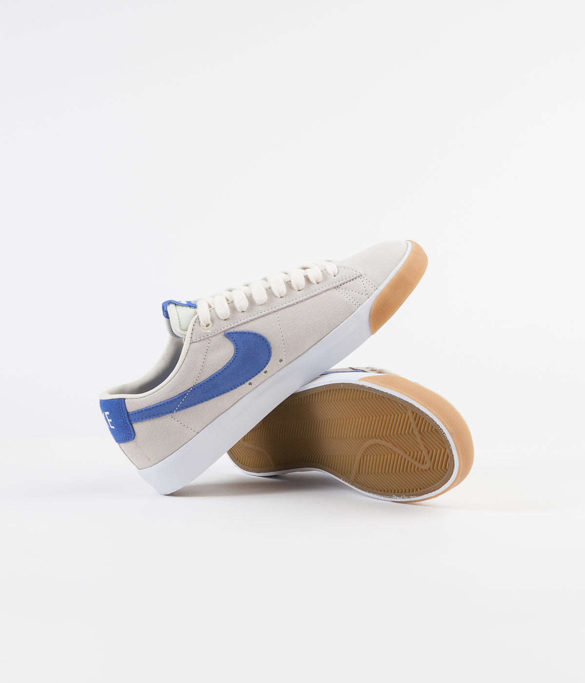 Nike Sb Blazer Low Gt Shoes Pale Ivory Pacific Blue White Flatspot