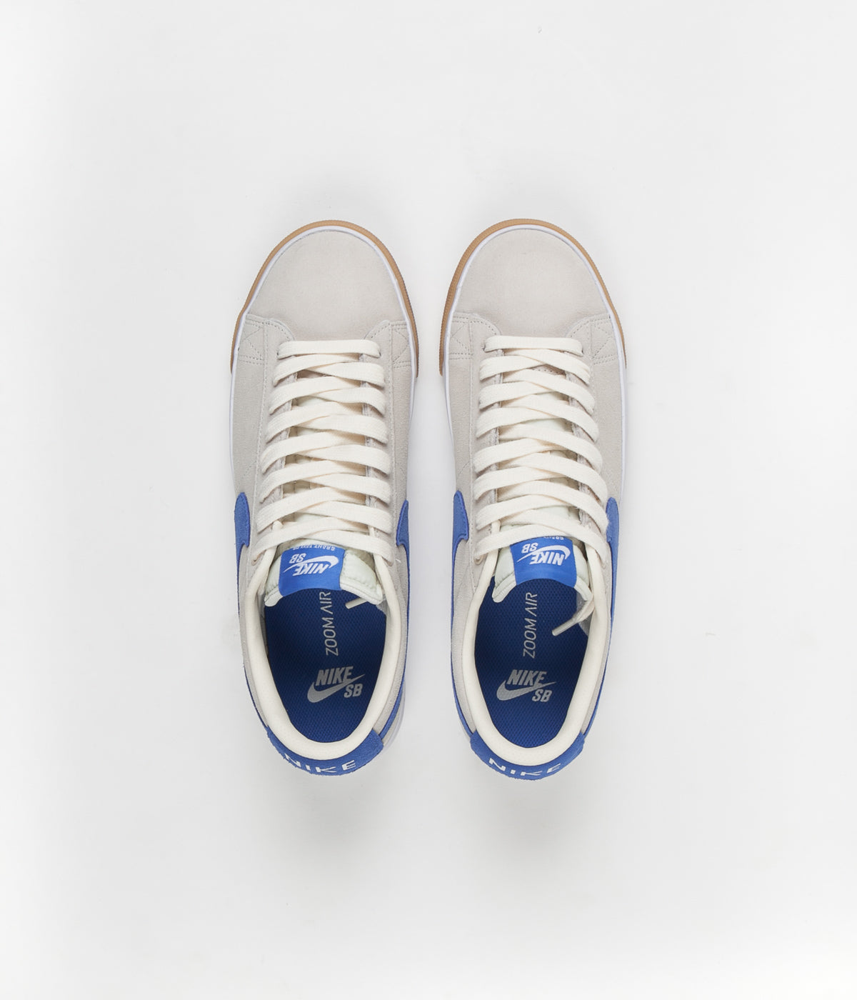 Nike Sb Blazer Low Gt Shoes Pale Ivory Pacific Blue White Flatspot