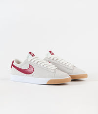 nike sb blazer low gt sail cardinal red