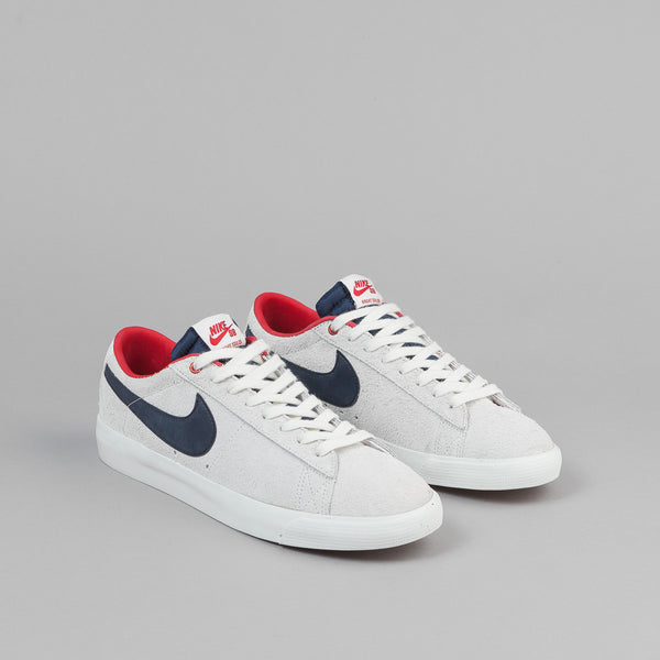 nike blazer mid white red