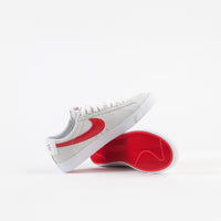 Nike Sb Blazer Low Gt Shoes White University Red Flatspot