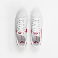 Nike Sb Blazer Low Gt Shoes White University Red Flatspot