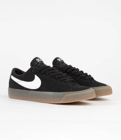 Nike SB Blazer Low Pro GT Shoes - Black / White - Black - White | Flatspot