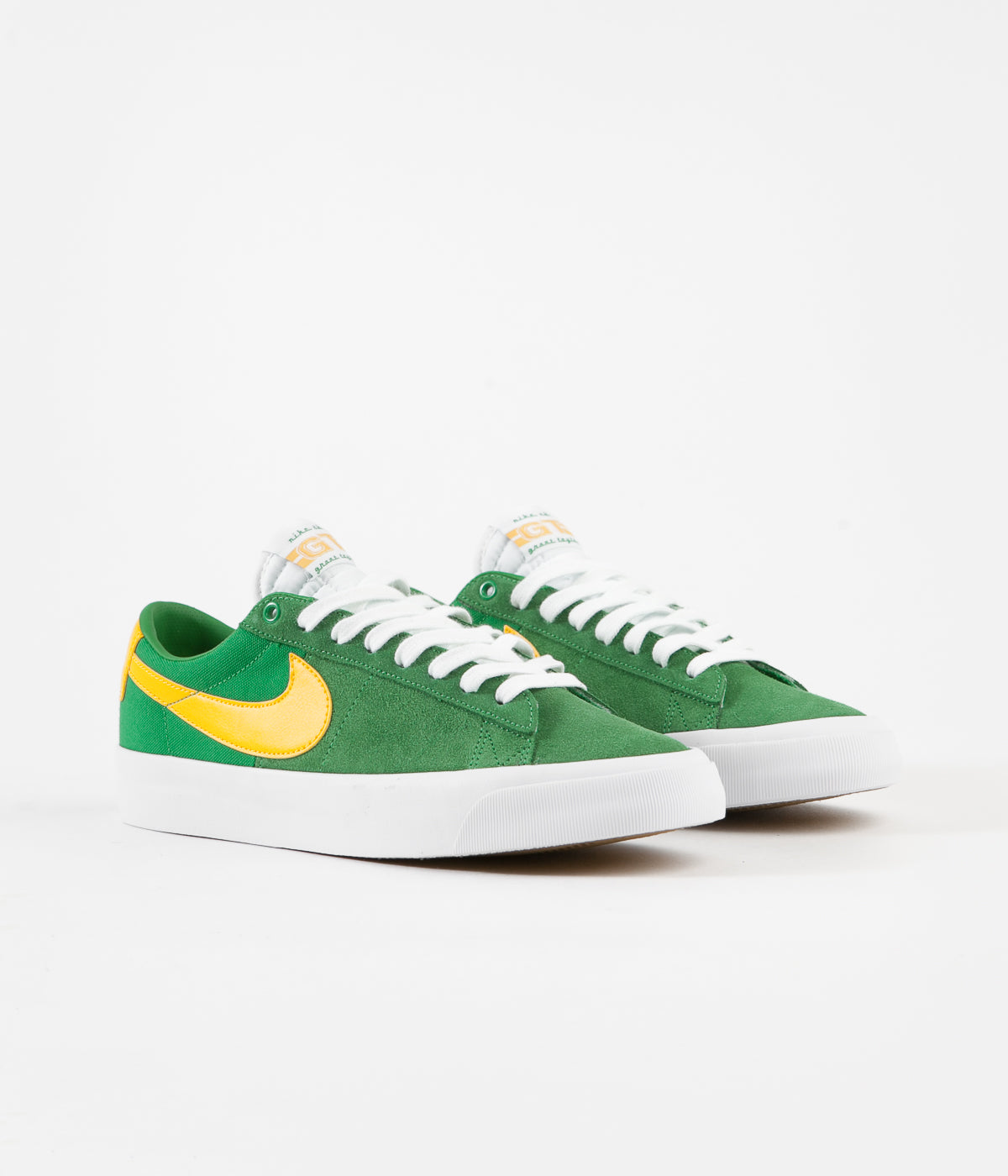 Nike Sb Blazer Low Pro Gt Shoes Lucky Green University Gold Blac Flatspot