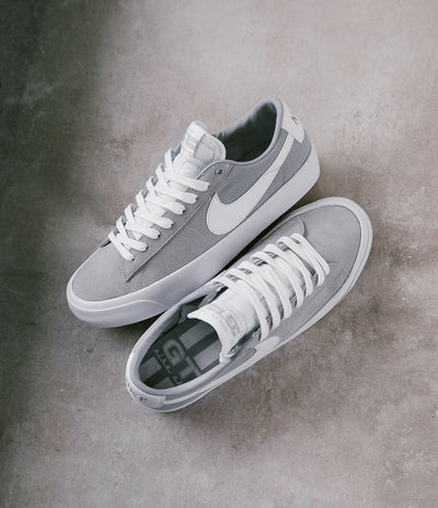 Wolf Grey SB Blazer Low Pro GT Shoes Whit - WpadcShops - nike sneaker outlet footwear women store - Wolf Grey / White