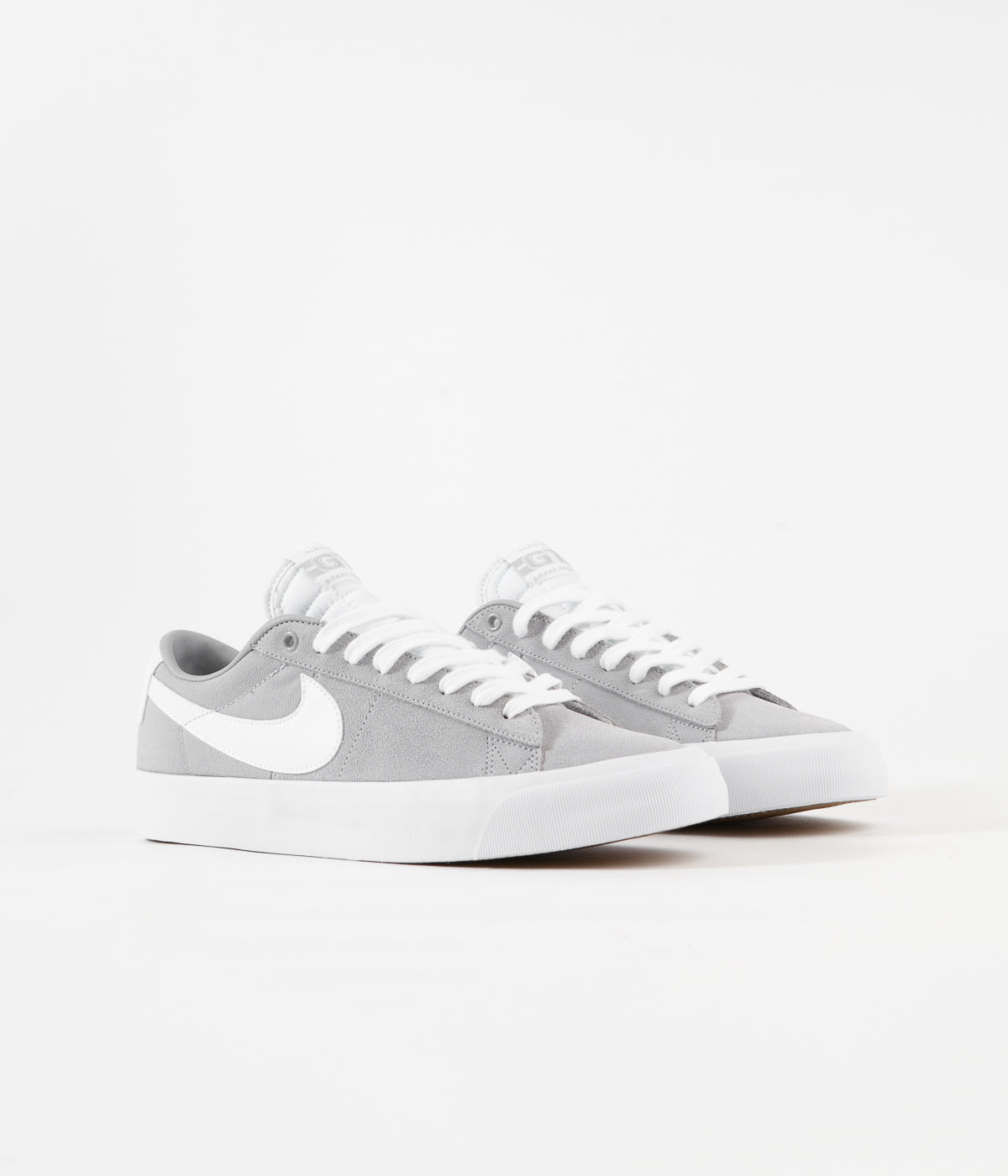 Nike Sb Blazer Low Pro Gt Shoes Wolf Grey White Wolf Grey Whit Flatspot