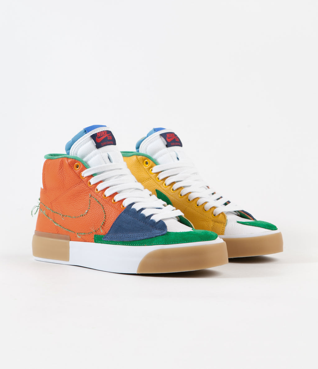 Nike SB Blazer Mid Edge Shoes - Safety Orange / Lucky Green | Flatspot