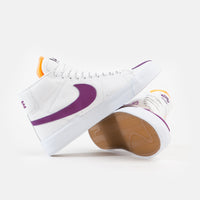 Nike Sb Blazer Mid Edge Shoes White Viotech White Flatspot