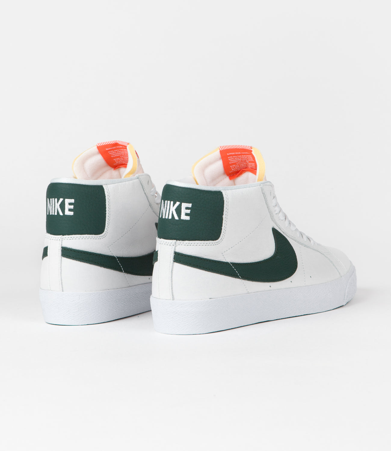 SB Blazer Mid Orange Label Shoes - White / Pro Green - White Pr | Flatspot