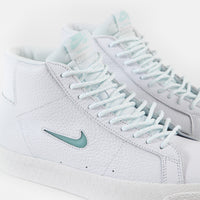Nike Sb Blazer Mid Premium Shoes White Glacier Ice White Summi Flatspot