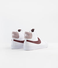 nike sb blazer mid premium shoes white team red