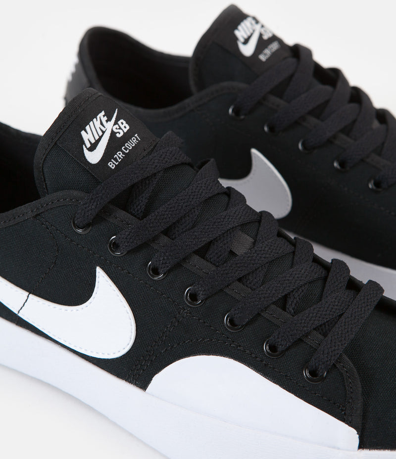 Nike SB BLZR Court Shoes - Black / White - Black - Gum Light Brown ...