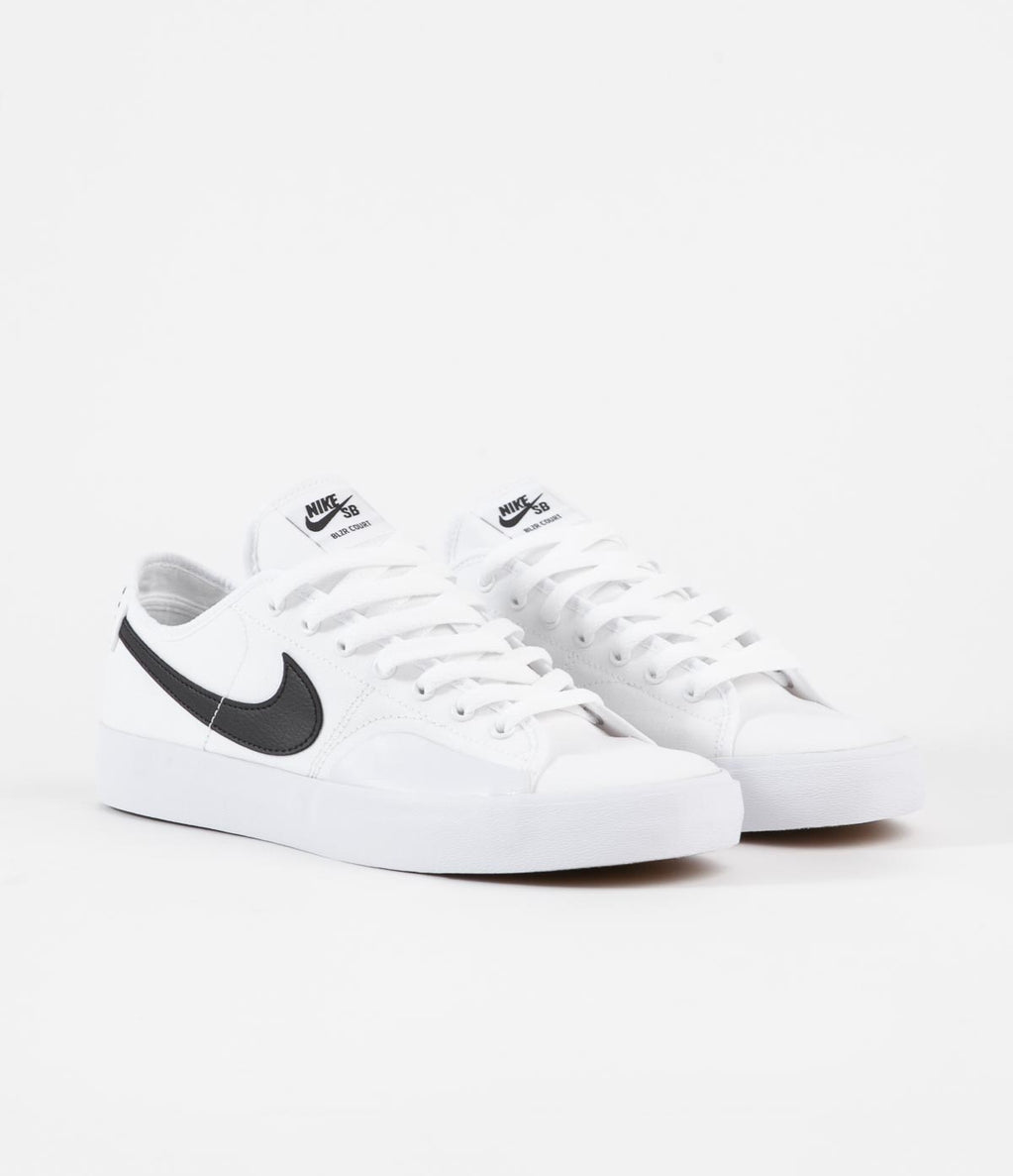 Nike SB BLZR Court Shoes - White / Black - White - Black | Flatspot