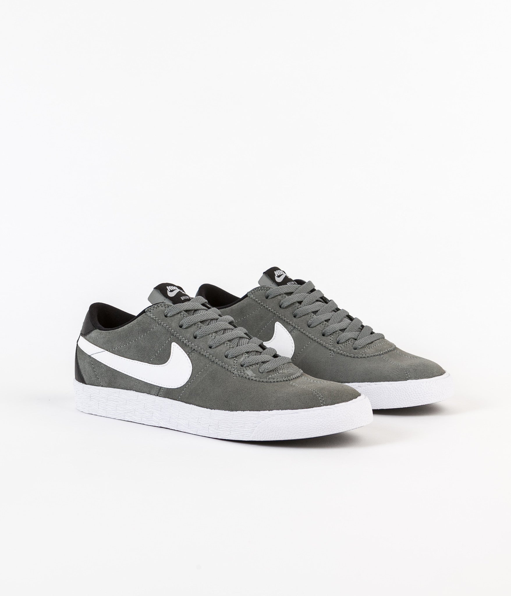 Nike SB Bruin Shoes - Tumbled Grey / White - White - Black | Flatspot