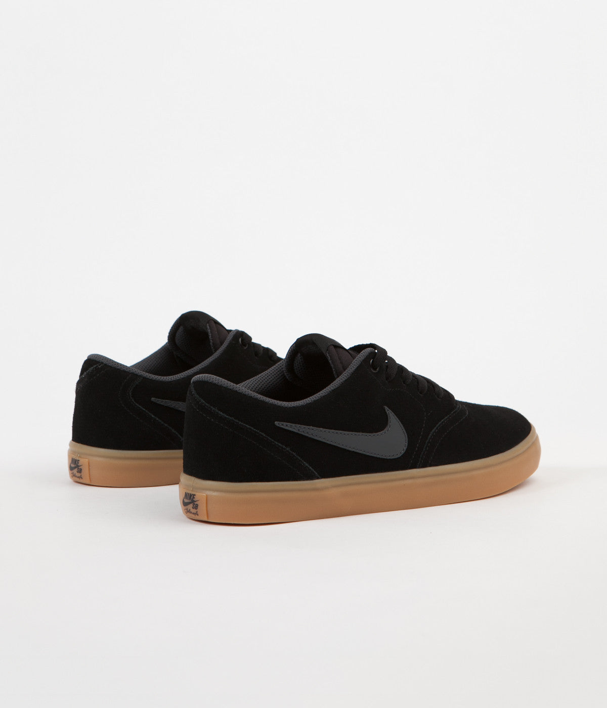 Nike SB Check Solarsoft Shoes - Black / - Gum Dark Brown | Flatspot