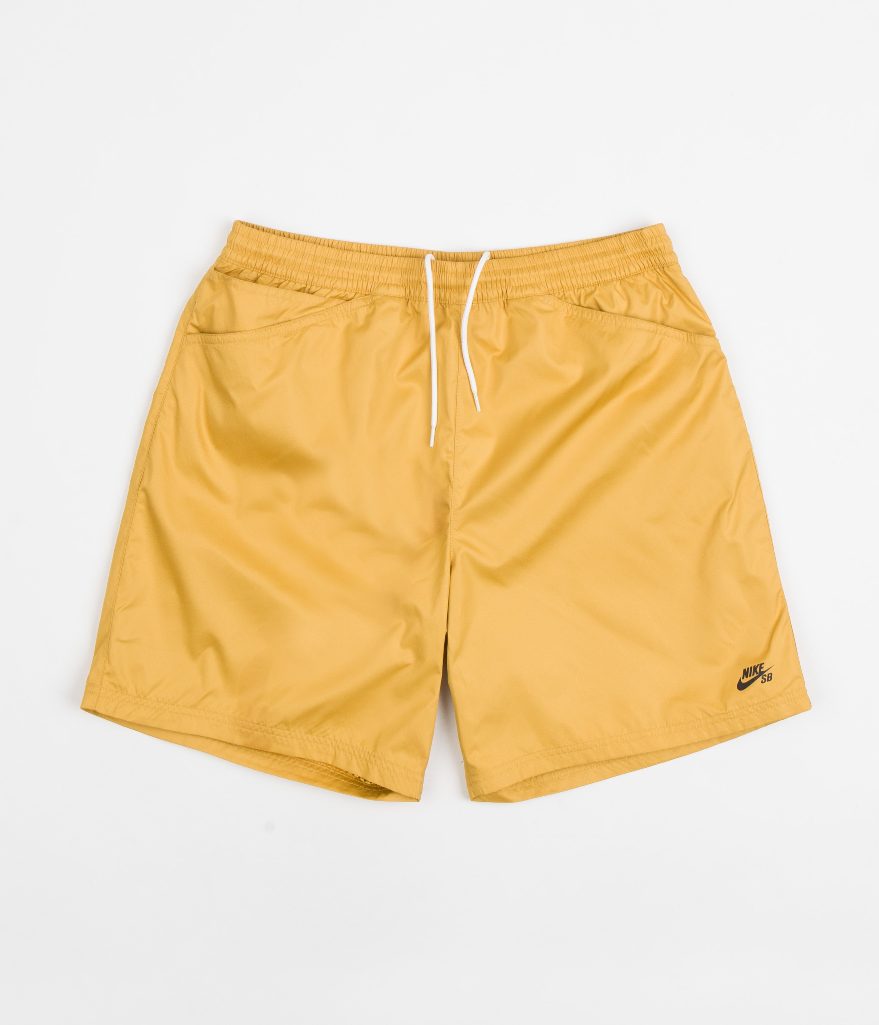 Gold and black nike shorts