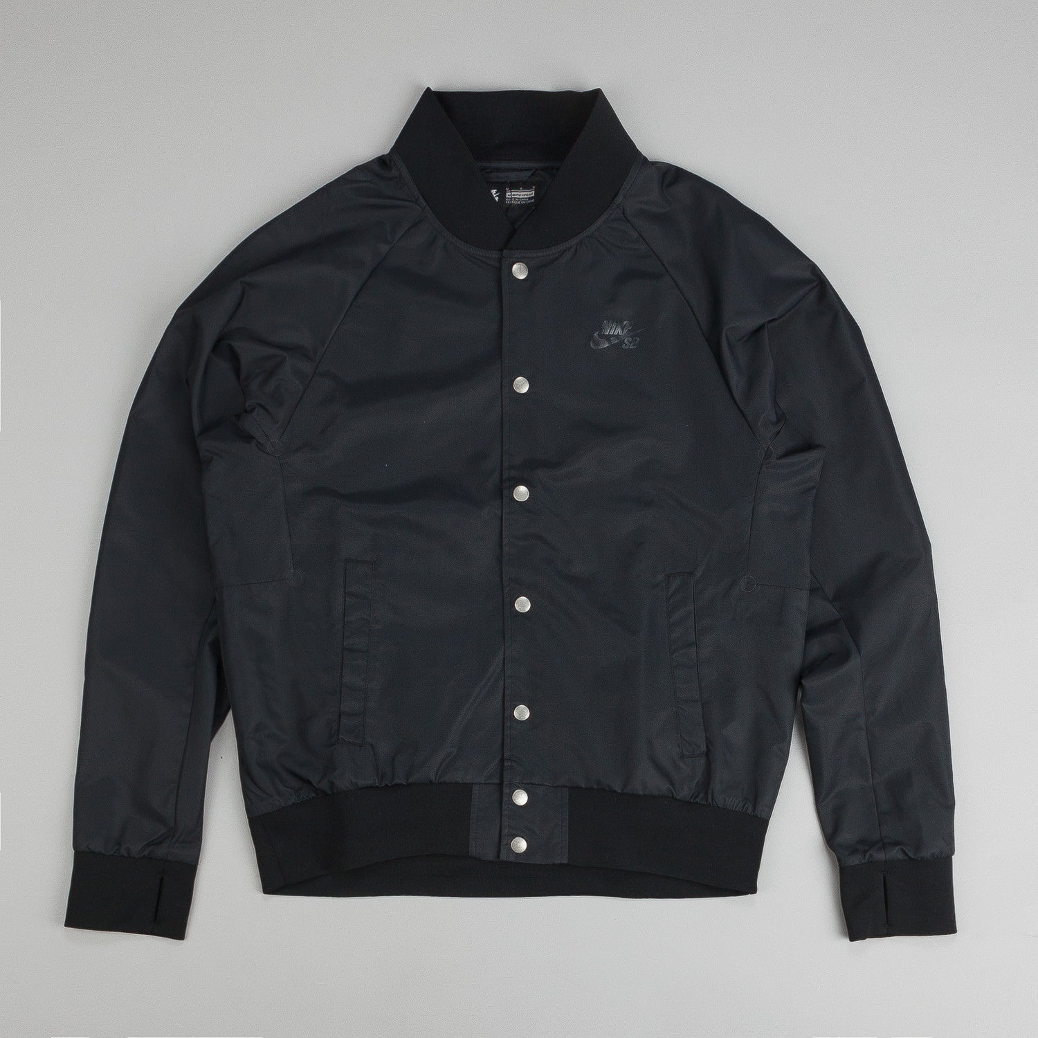 Nike SB Davis Satin Bomber Jacket Black | Flatspot