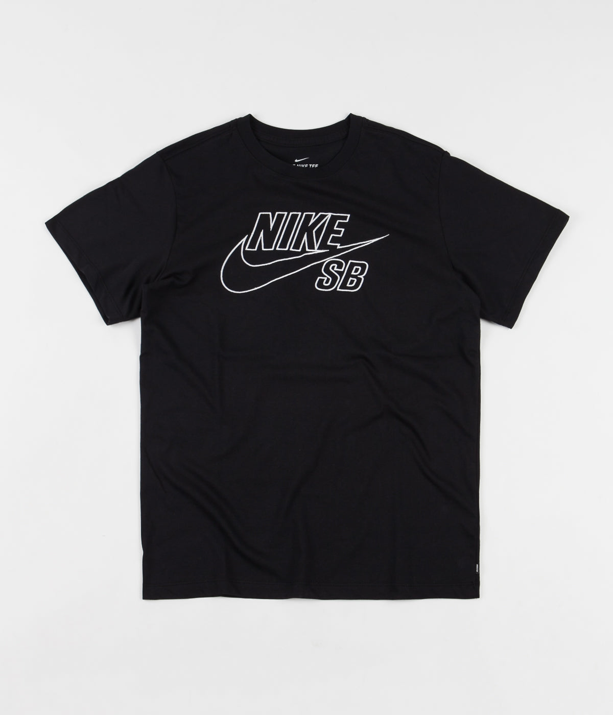 Nike SB Embroidered Logo T-Shirt - Black / White | Flatspot