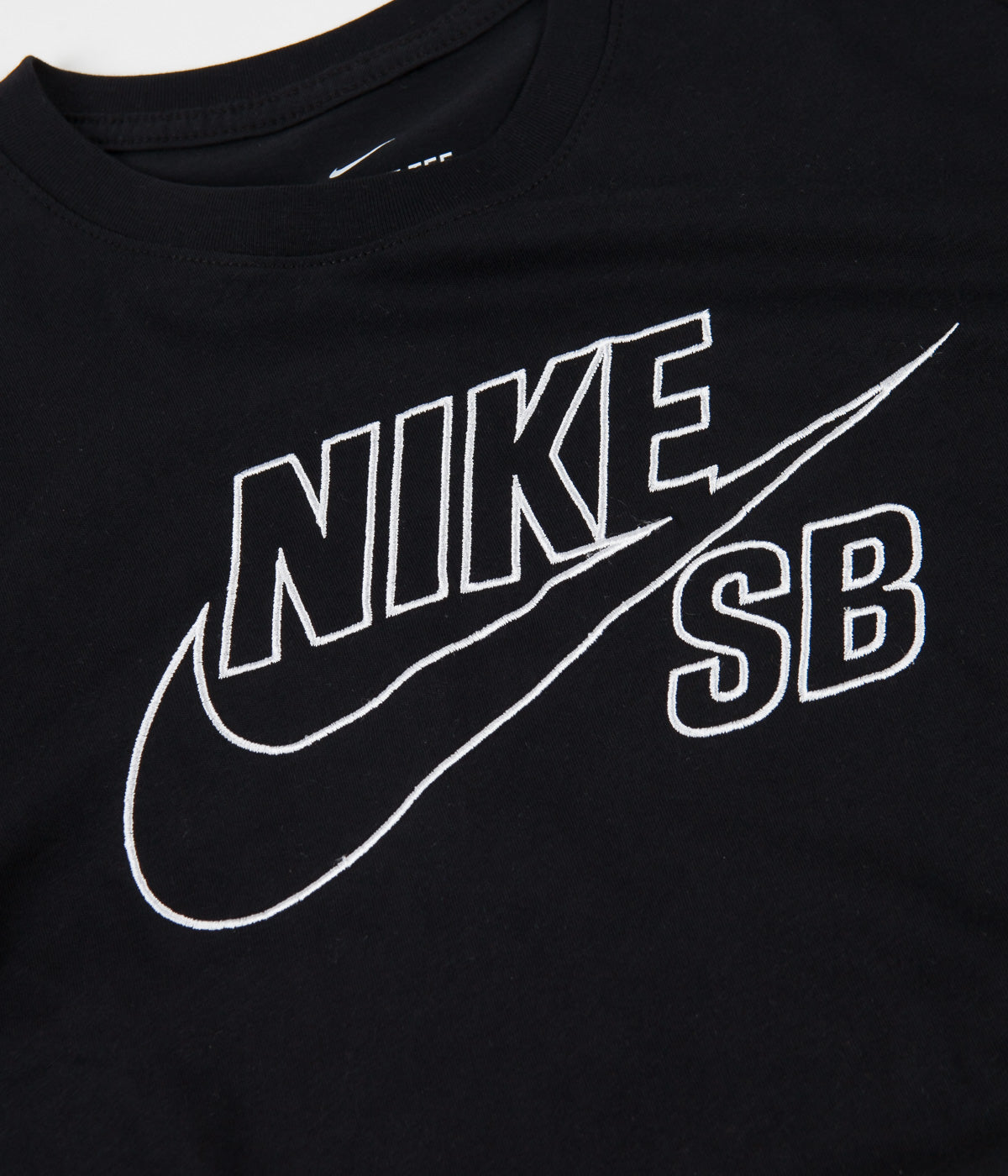 Nike SB Embroidered Logo T-Shirt - Black / White | Flatspot