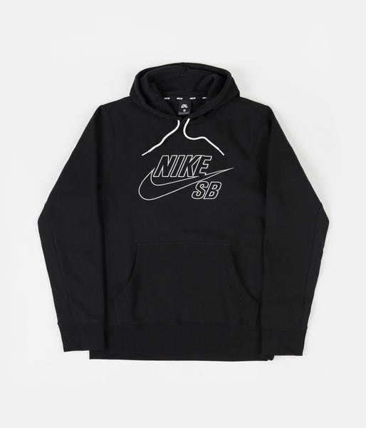 Nike SB Embroidery Hoodie - Black / Summit White | Flatspot