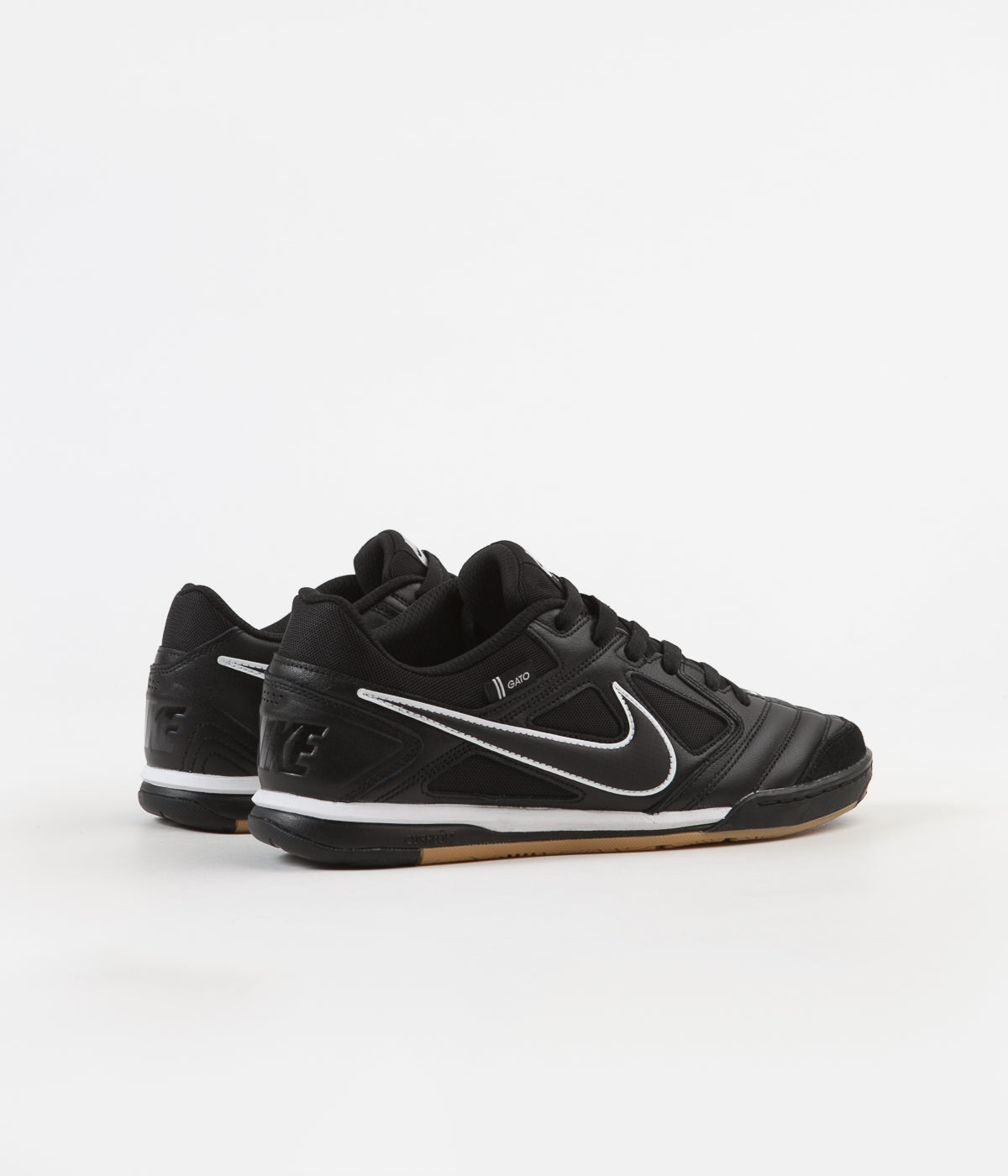 Nike SB Gato Shoes - Black / Black - White - Gum Light Brown | Flatspot