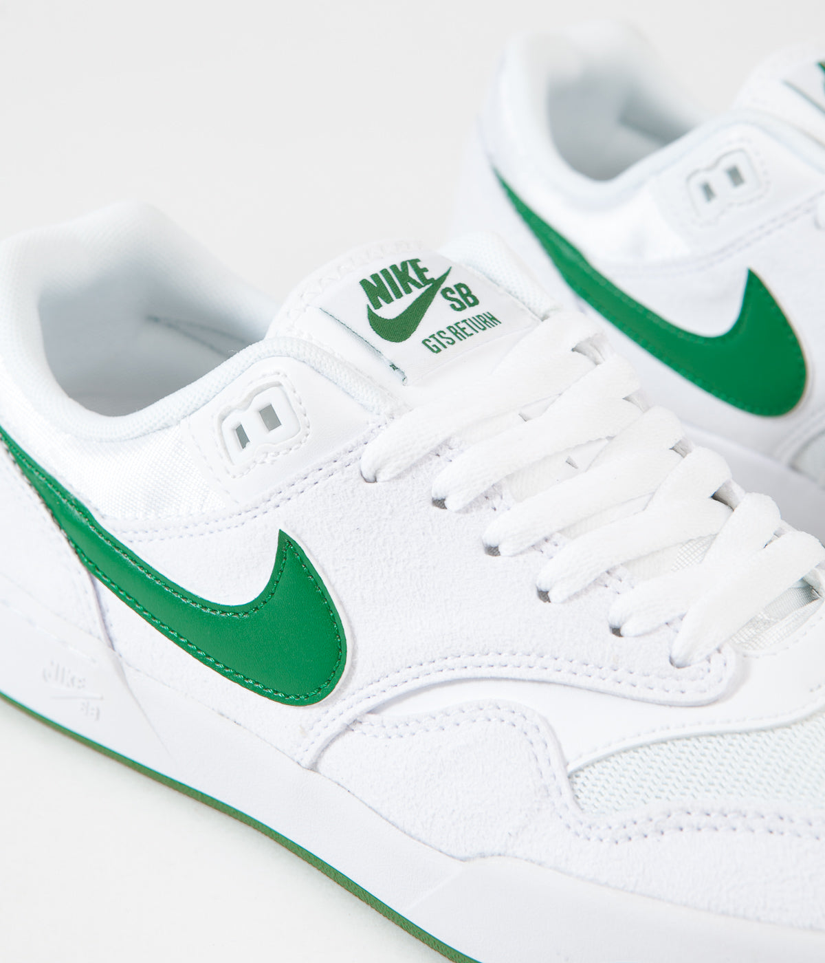 nike green and white shoes