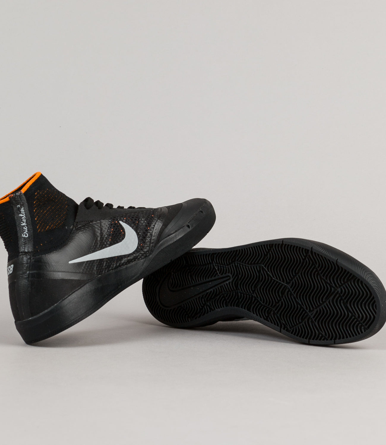 Nike SB Koston 3 Hyperfeel XT Shoes - Silver / Black - Orange | Flatspot