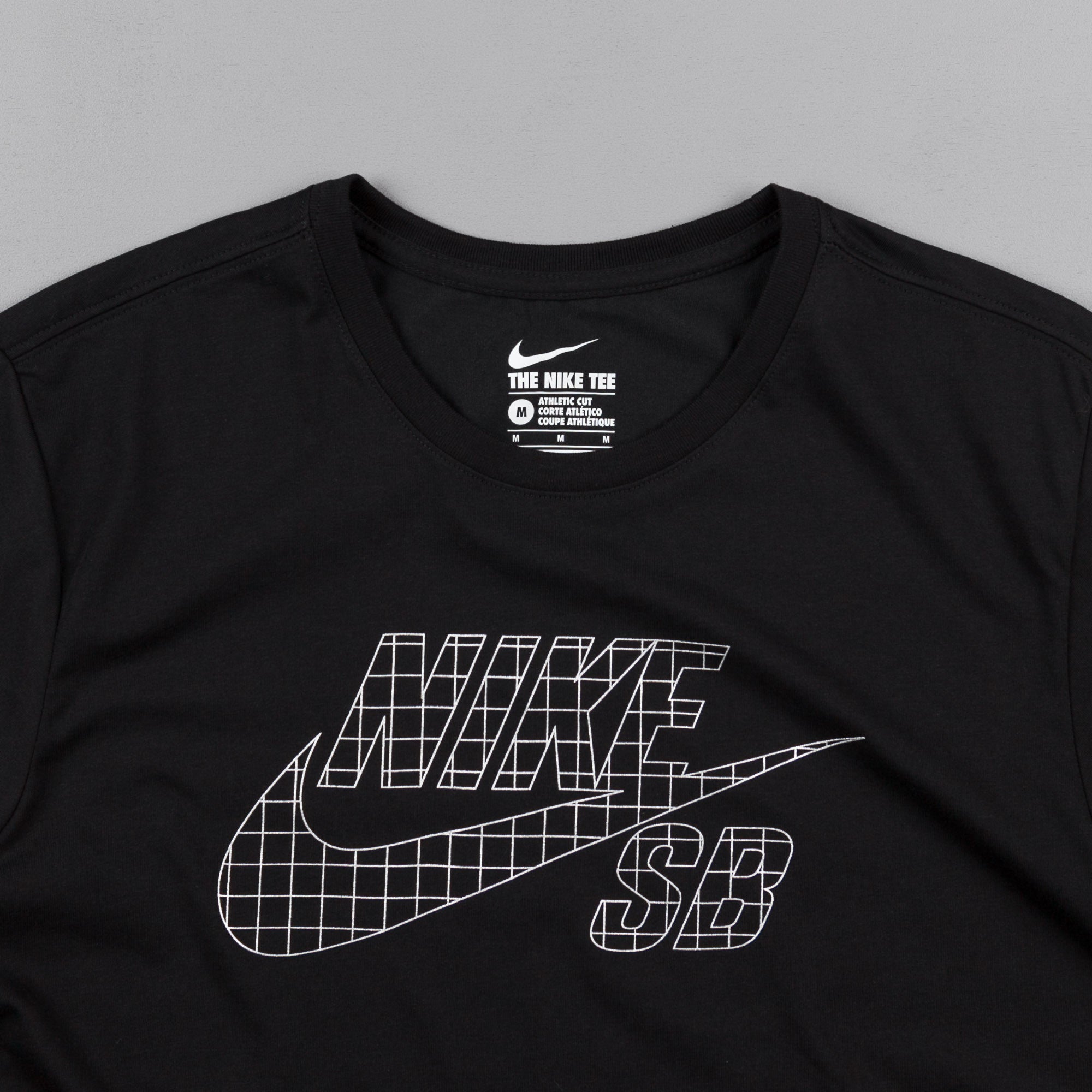 Nike SB Icon Grid T-Shirt - Black / Metallic Silver | Flatspot