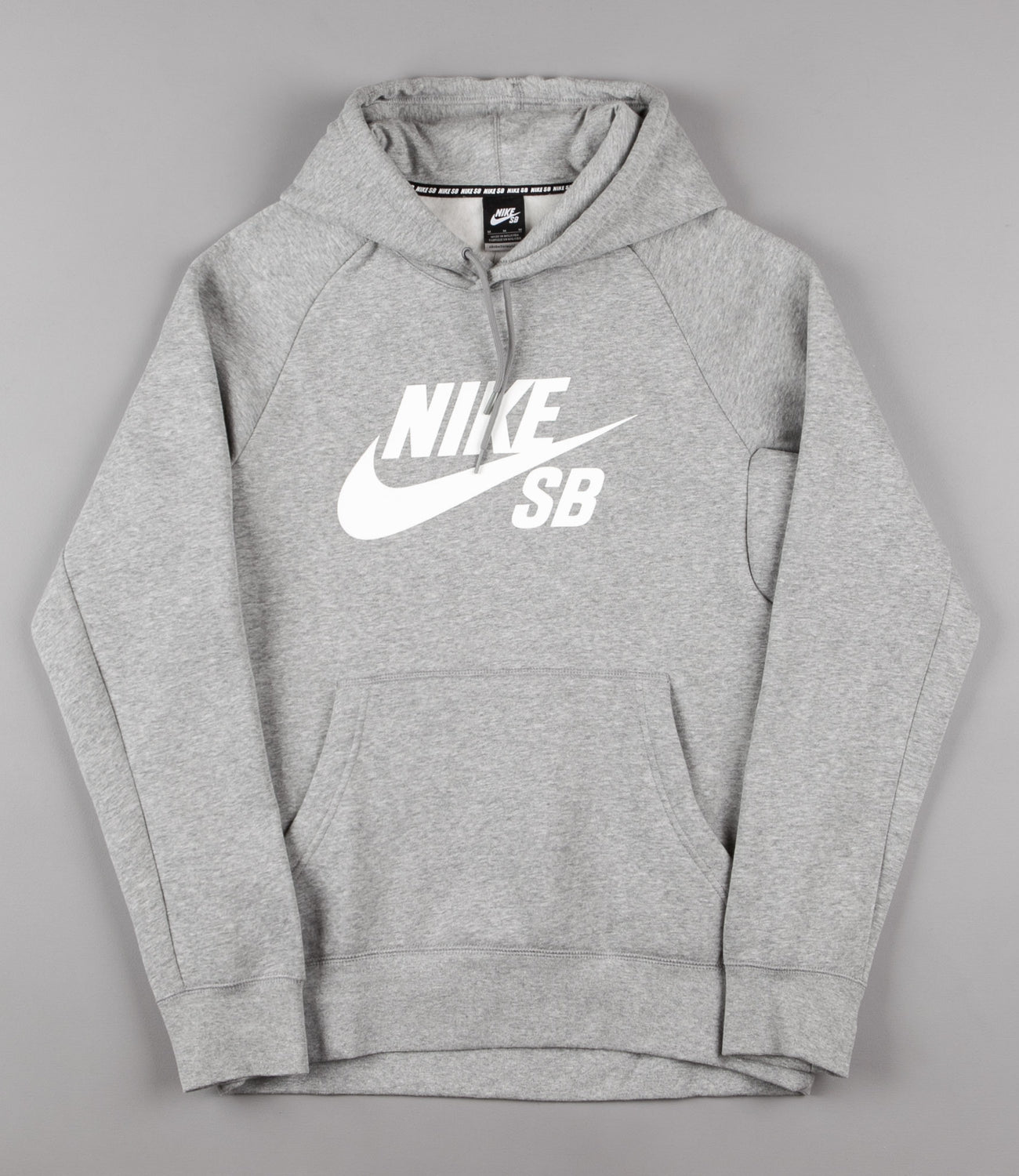 Nike Icon Hooded Sweatshirt Dark Grey Heather White | Flatspot