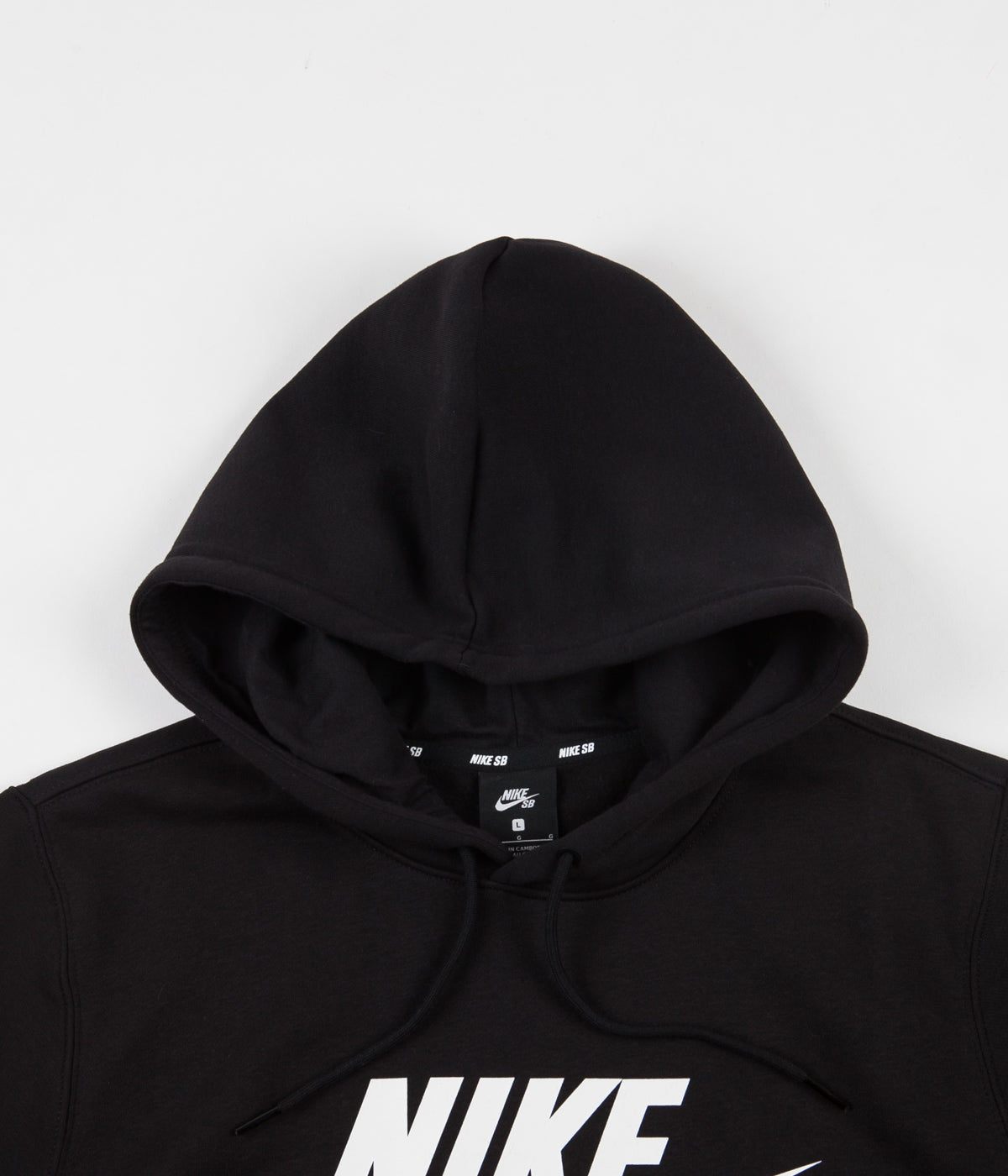 Nike SB Icon Hoodie - Black / White | Flatspot