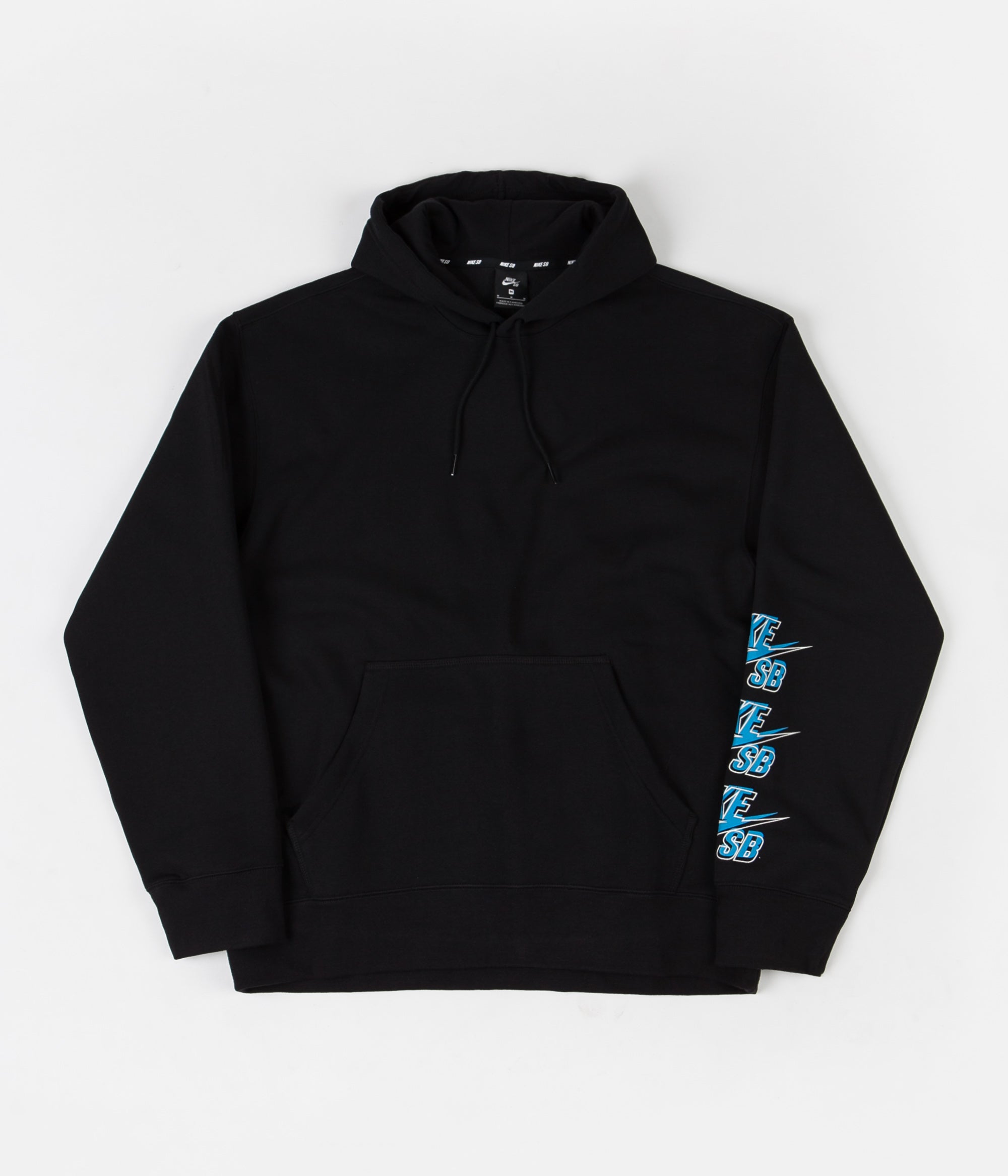 Nike SB Icon Triple Stack Pullover Hoodie - Black / Blue Stardust ...