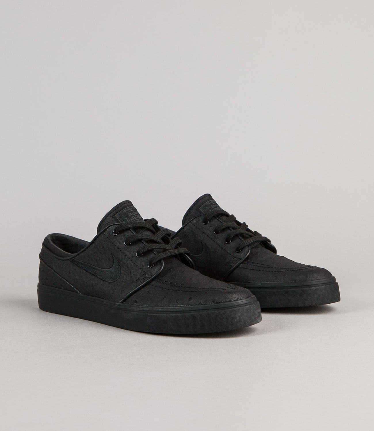 Afstoten Me maat Nike SB Stefan Janoski Leather Shoes - Black / Black - Anthracite | Flatspot