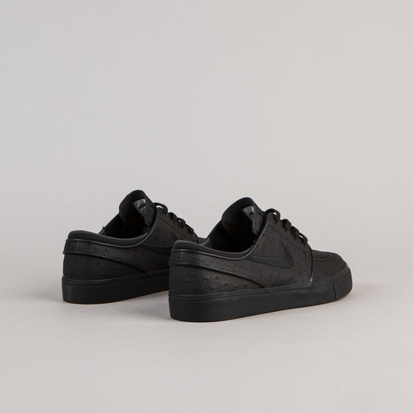Nike SB Stefan Janoski Leather Shoes - Black / Black - Anthracite ...