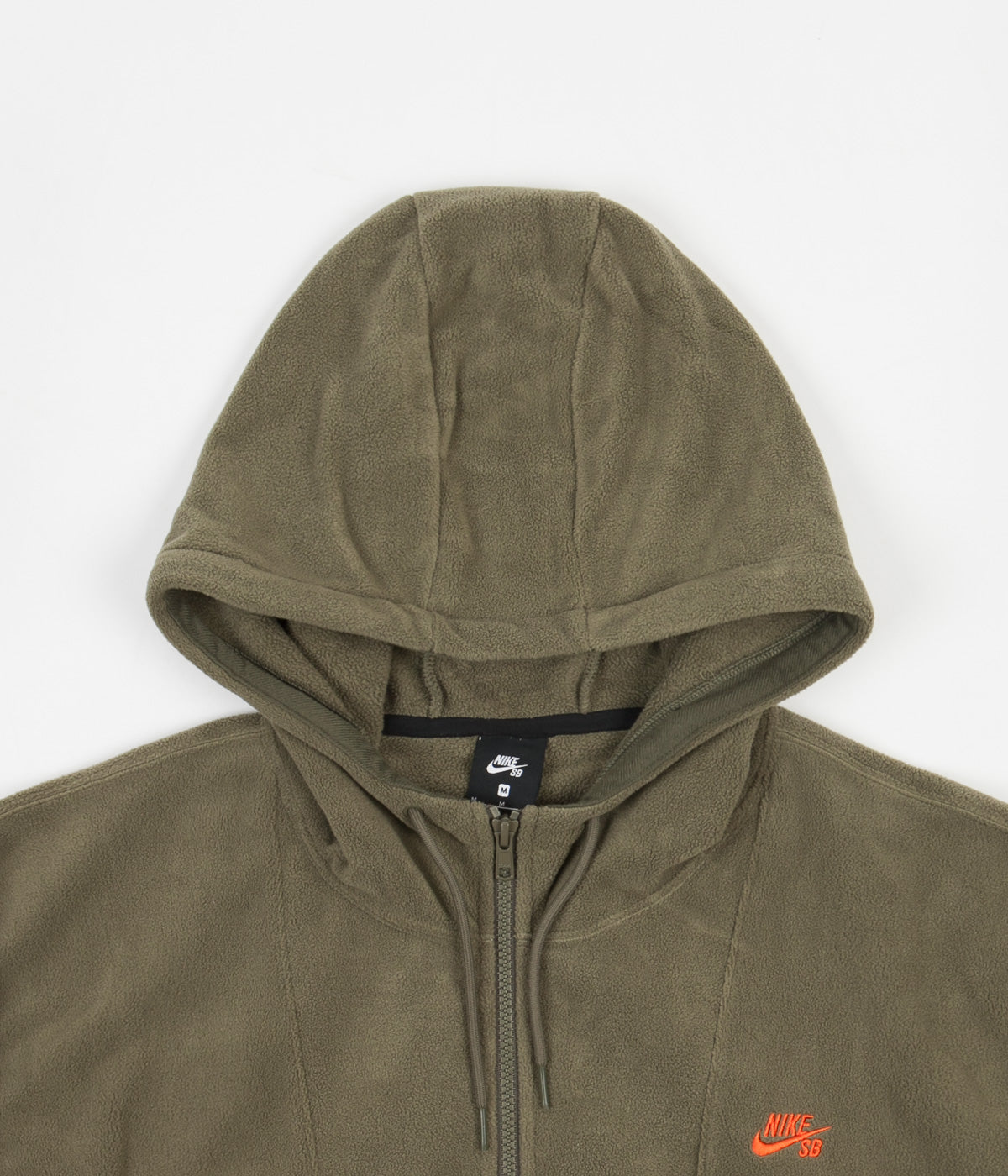 nike sb fleece hoodie with pocket in khaki