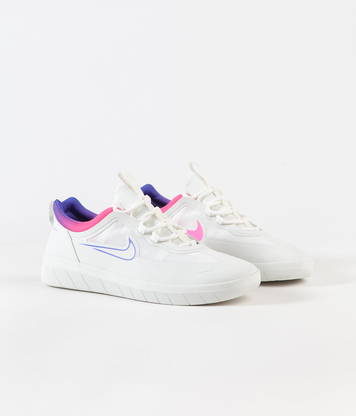 blue pink and purple nike shoes