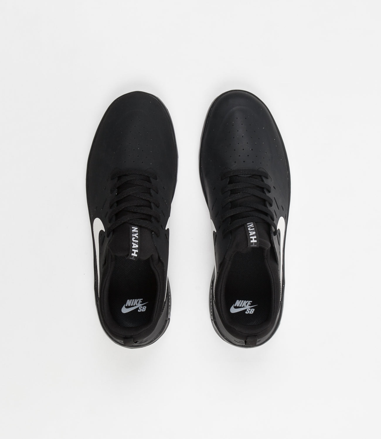 Nike SB Nyjah Free Shoes Black White | Flatspot