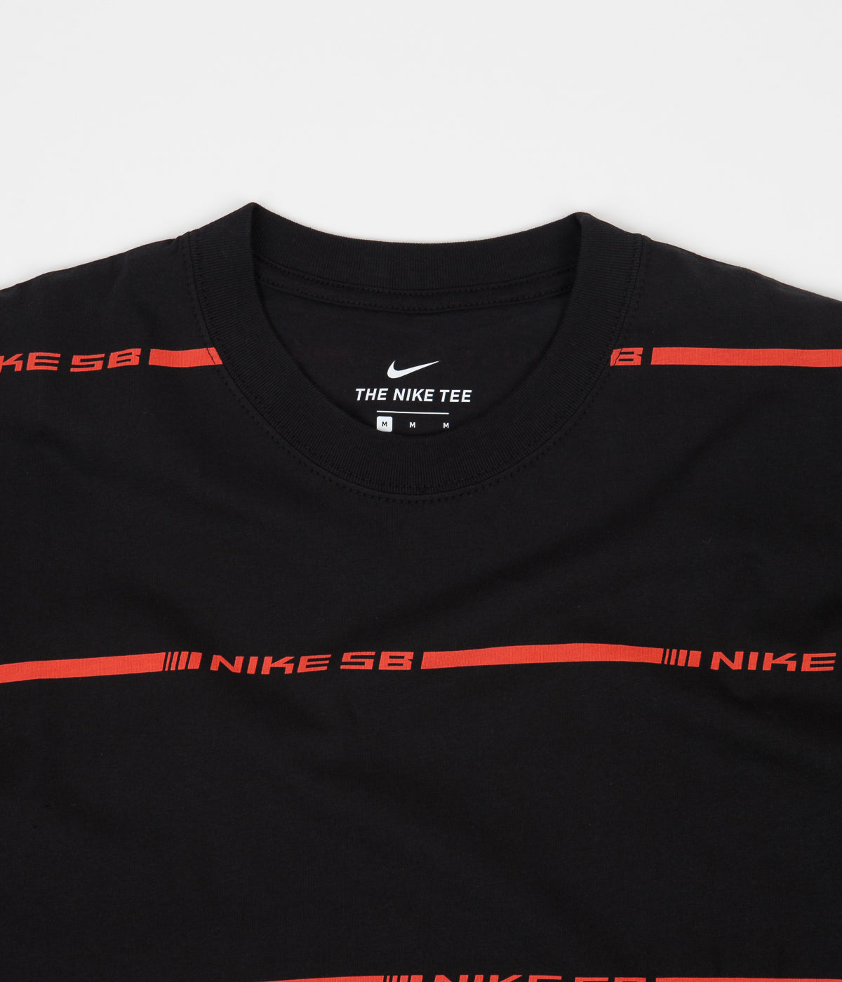 nike stripe t shirt in black