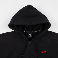 black nike hoodie red tick