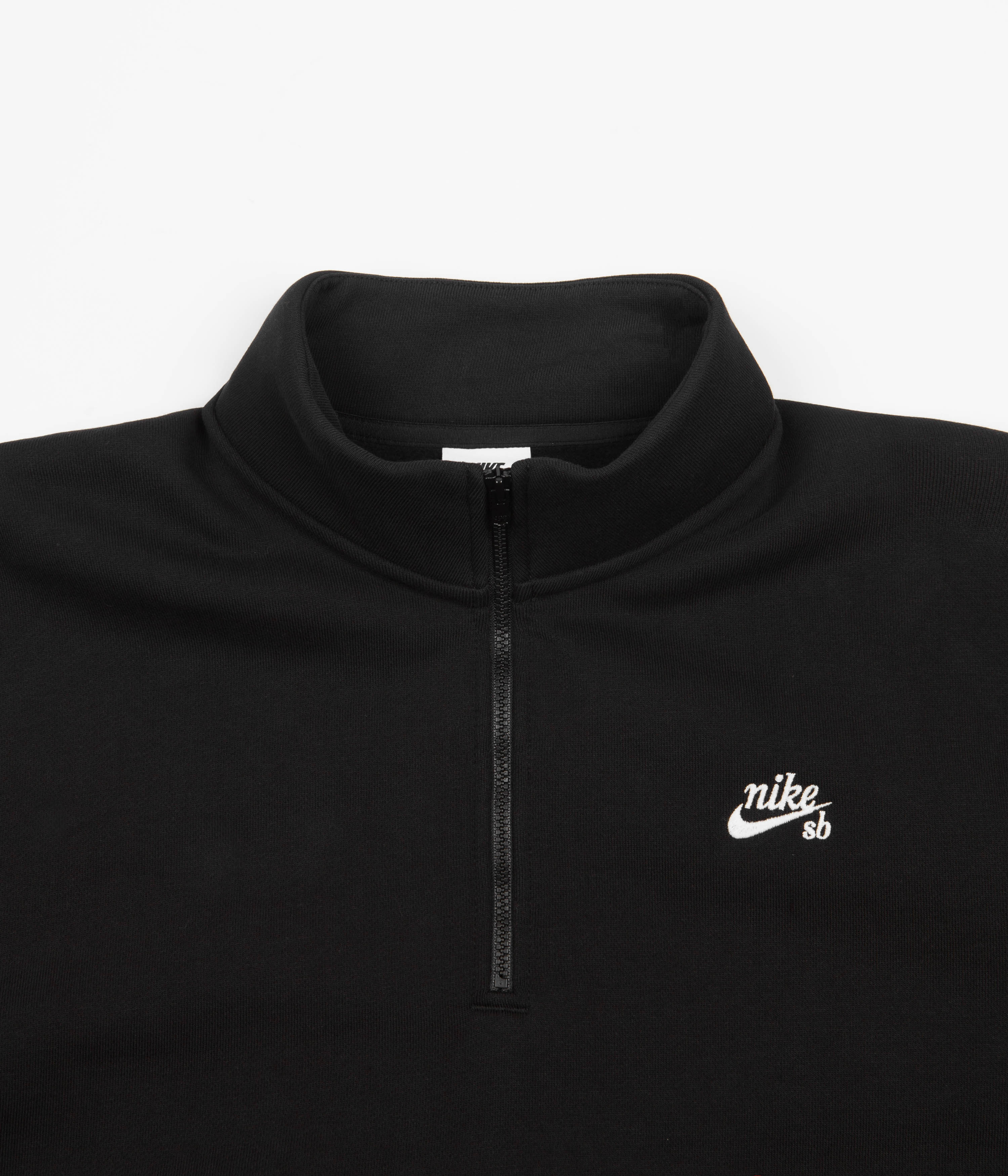 Nike SB Premium GFX 1/2 Zip Sweatshirt - Black / White | Flatspot