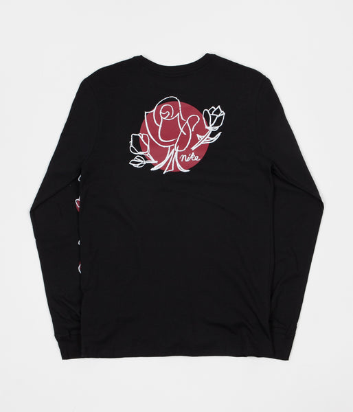 Nike SB Roses Long Sleeve T-Shirt - Black / White | Flatspot