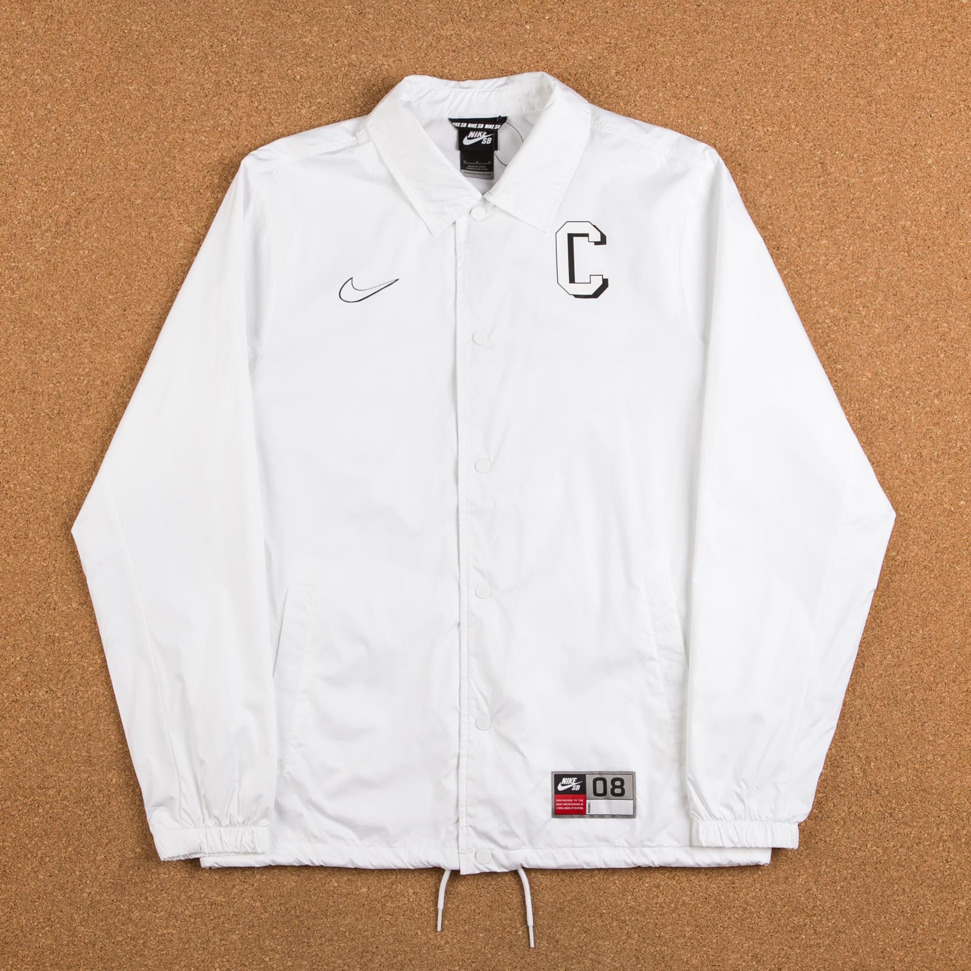 nike sb coaches jacket white