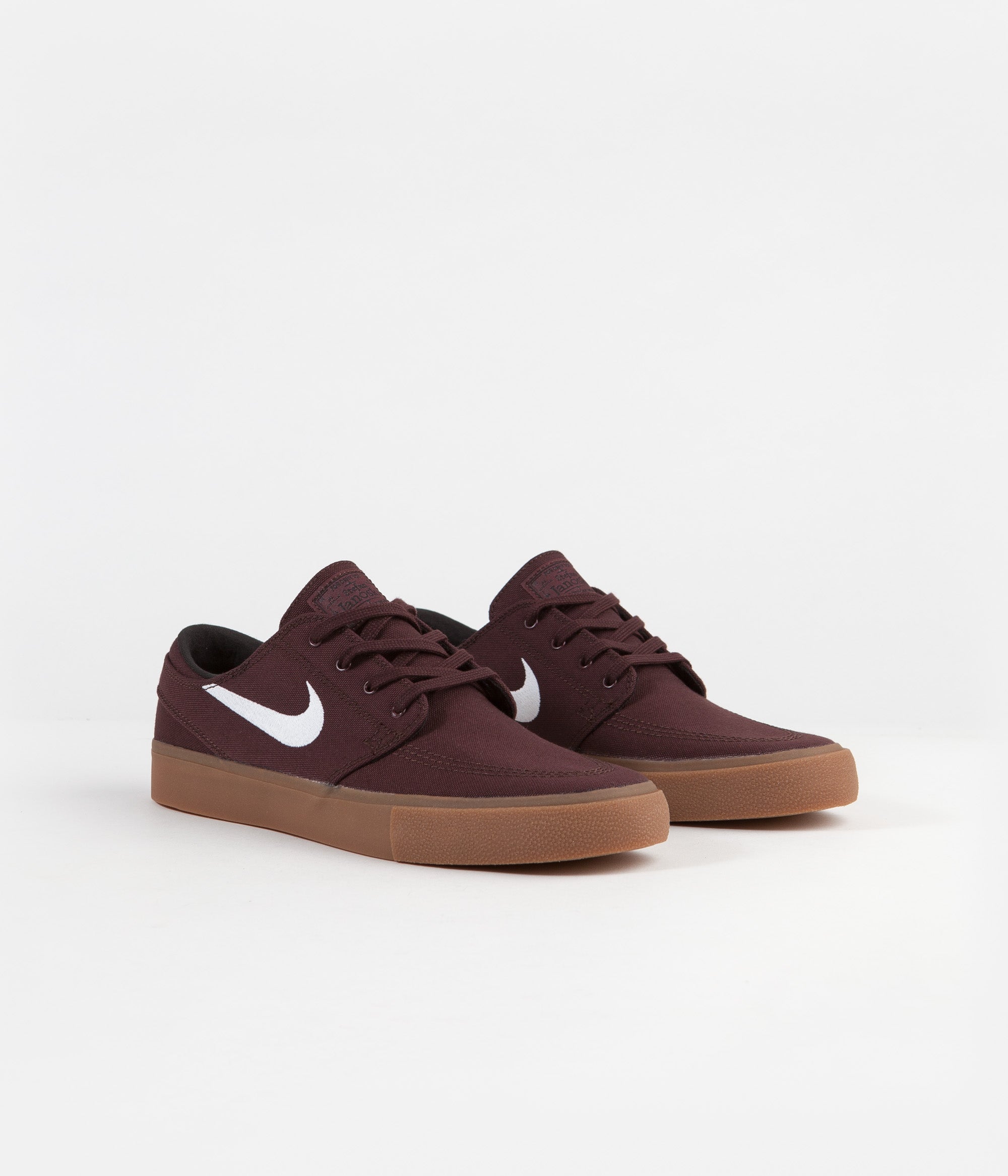 Nike SB Stefan Janoski Canvas Remastered Shoes - Mahogany / White - Gu ...