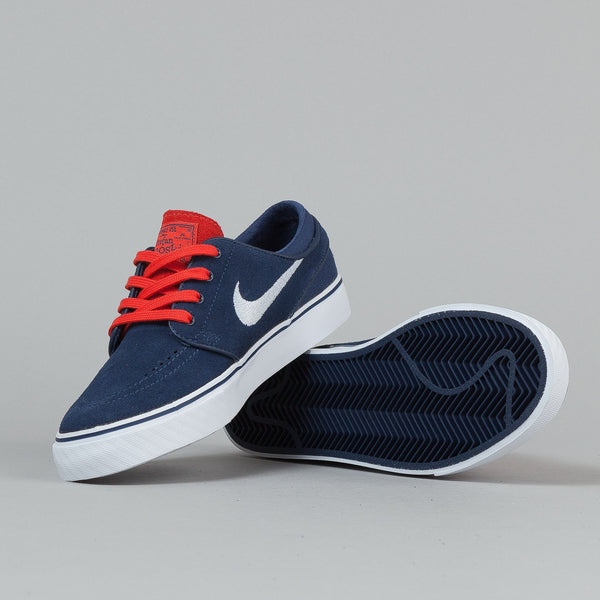 Nike SB Stefan Janoski Midnight Navy / White - Light Crimson | Flatspot