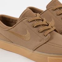 nike sb janoski golden beige & gum canvas skate shoes