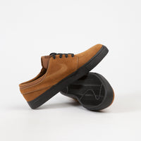 nike sb janoski british tan & black suede skate shoes