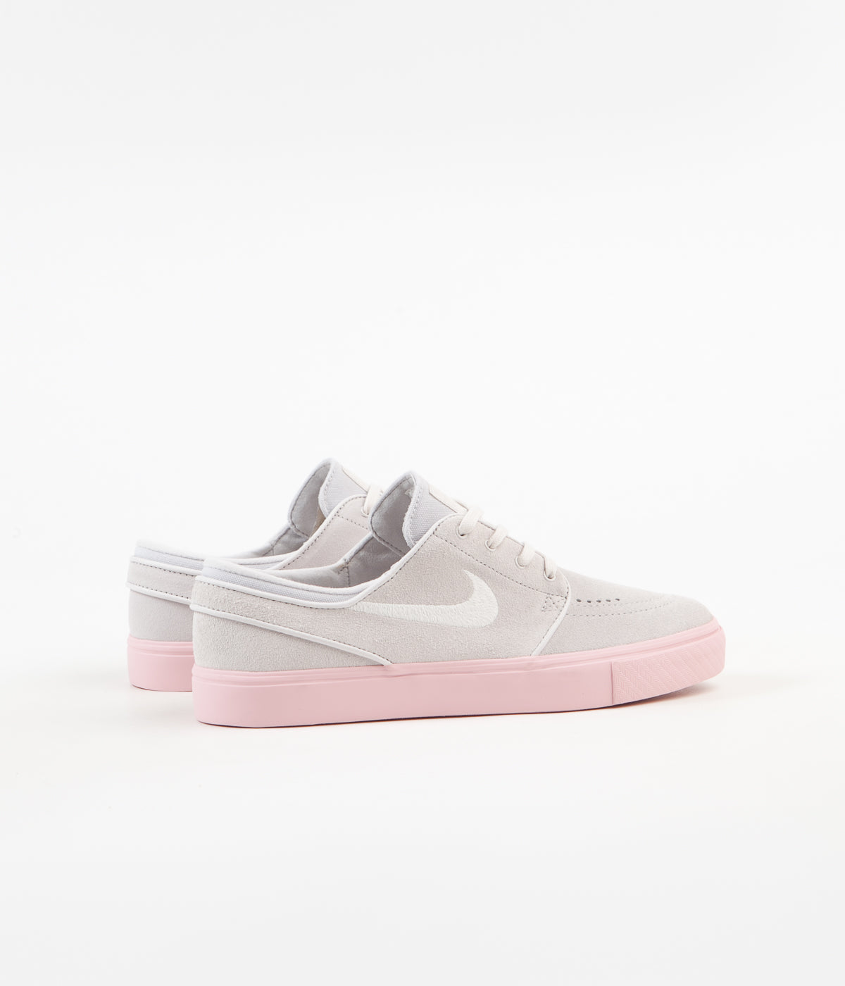 nike sb janoski grey & bubblegum pink suede skate shoes