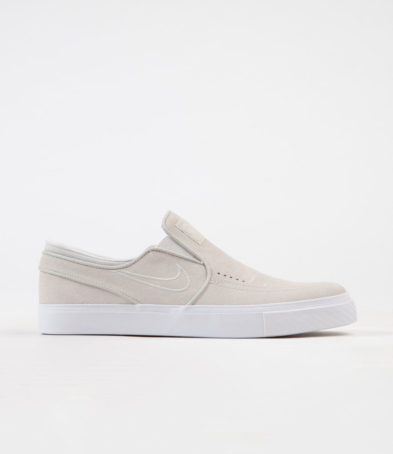 título Proverbio Centro de niños Nike SB Stefan Janoski Slip On Shoes - White / Light Bone - White | Flatspot