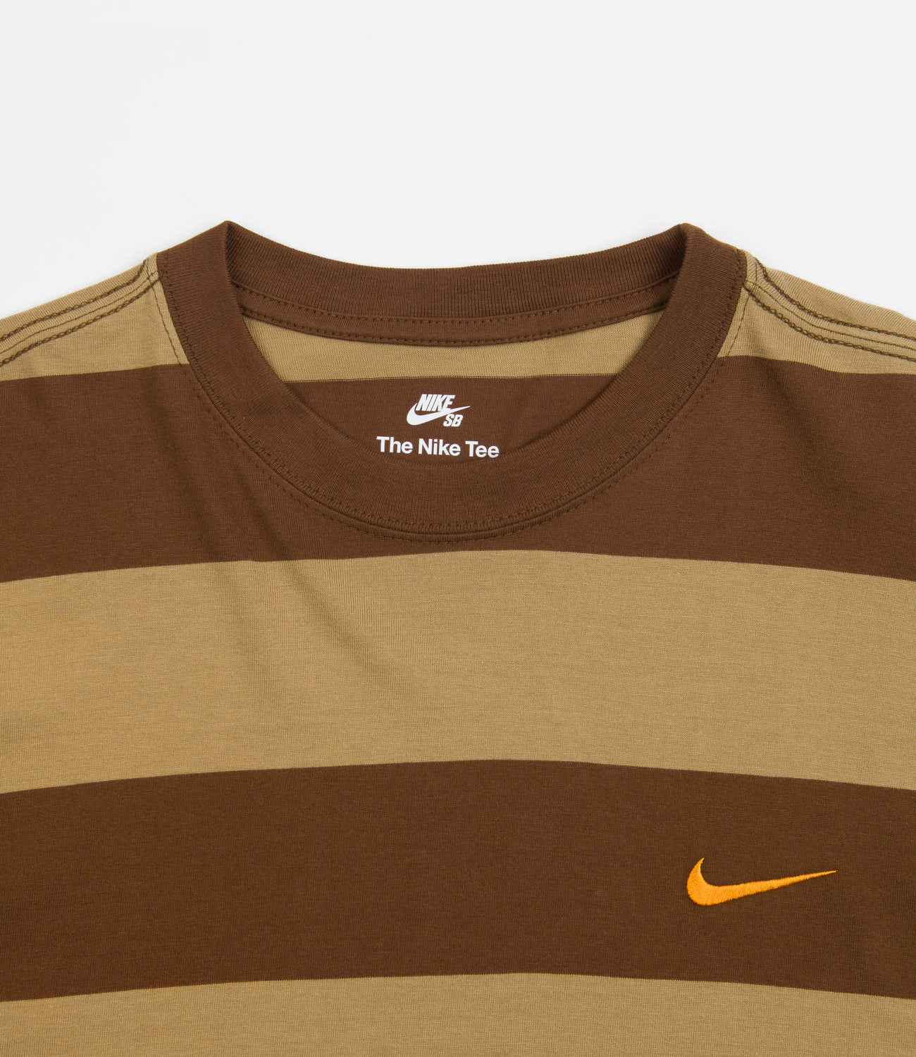 Nike SB Stripe Long Sleeve T-Shirt - Cacao Wow / Dark Driftwood Flatspot