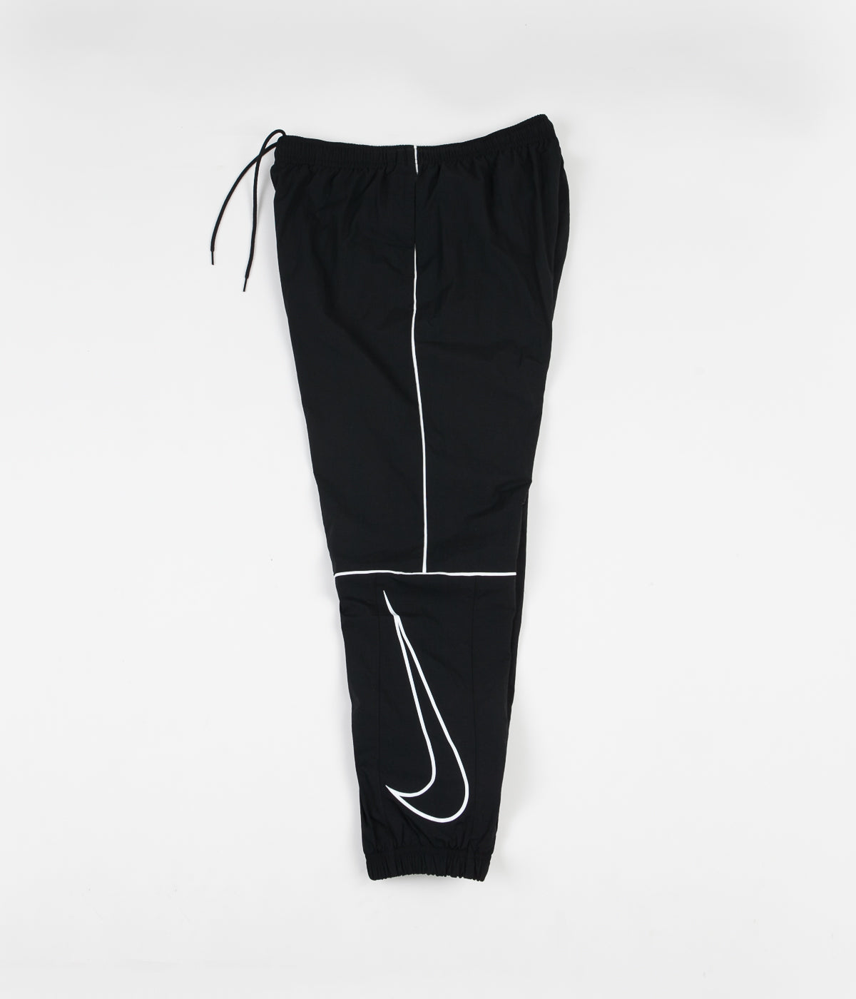 nike black and white track pants